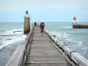 Пейзажи Ланд - Прогулка по пирсу Капбретона с видом на маяки и Атлантический океан