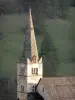 Сен-Поль-сюр-Ubaye - Квадратная колокольня церкви Сен-Пьер и Сен-Поль