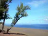 Соленый Пруд - Филаос на черном песчаном пляже Л'Этанг-Сале-ле-Бен и Индийском океане