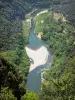 Ущелья Ардеша - Вид на реку Ардеш, покрытый зеленью