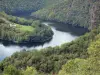 Ущелья Труйера - Вид на меандр Труйер, в зеленой обстановке