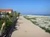 Фронтиньян-Пляж - Променад, дом, пляж морского курорта и Средиземное море