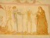 Церковь Ферте-Лупьер - Интерьер церкви Сен-Жермен : фреска с изображением жуткого танца