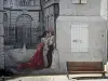 アングレーム - 壁画とベンチ