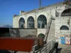 強いバスティーユ - バスティーユ遺跡（グルノーブルの自治体）：バスティーユ砦の地下牢の眺め