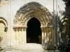 Abadía de Blasimon - Portal tallado de la iglesia Saint- Nicolas : Antigua abadía benedictina de Saint- Nicolas