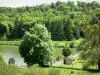 Abadía de Mortemer - La abadía y el estanque de Lyon de los bosques; en la ciudad de Lisors