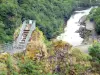 Aigle dam - Overlooking the Dordogne river below the dam