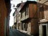 Albi - La calle llena de casas de ladrillo