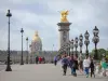 Alexandre-III bridge - Ride on the Pont Alexandre-III bridge, with a view of the Invalides