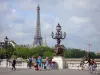 Alexandre-III bridge - View of the Eiffel tower from the Pont Alexandre-III bridge