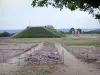 Alise-Sainte-Reine - Site archéologique d'Alésia : belvédère avec vue sur les vestiges de la ville gallo-romaine d'Alésia