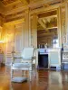 Ancy-le-Franc castle - Interior of the Renaissance palace: Louvois room and its gold leaf decor