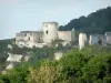 Les Andelys - Vestiges de Château-Gaillard (forteresse médiévale) entourés de verdure