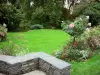 Angers - Botanical garden (plants, flowers, lawn, lake, trees)