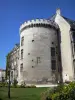 Angoulême - Ayuntamiento: la antigua torre redonda del castillo medieval y el jardín de flores