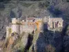 Arlempdes - Vestiges du château médiéval perchés sur un piton rocheux