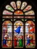 Arnay-le-Duc - Intérieur de l'église Saint-Laurent : vitrail