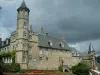 Arques - Castle, shrubs, flowers and stormy sky