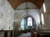 Asnières-sur-Vègre - Dentro de la iglesia de Saint-Hilaire y sus pinturas murales medievales