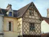 Auxonne - Facade of a half-timbered house