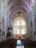 Auxonne - Inside the Notre-Dame church: nave and choir