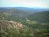 Balagne region - Hilltop village surrounded by hills covered with forests