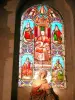 Basiliek van Verdelais - Binnen in de basiliek Notre - Dame de Verdelais : glas in lood