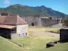 Basse-Terre - Louis Delgrès fort and its large barracks overlooking the Caribbean mountains in the background; on the island of Basse-Terre