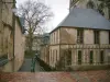 Bayeux - Buildings in the old city (medieval town) and tree