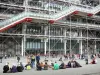 Beaubourg district - Entrance to the Pompidou Centre and lively piazza