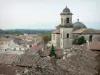 Beaucaire - Bell tower of the Notre-Dame-des-Pommiers church and roofs of houses in the old town