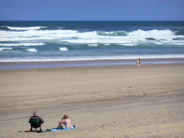 Plage Centrale de Biscarrosse - Plages des Landes à Biscarrosse - Guide des  Landes