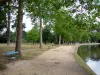Bois de Vincennes - Promenade sur les bords d'un lac ponctués de bancs