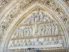 Bordeaux - Scolpita timpano del portale nord della Cattedrale di Sant'Andrea