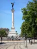 Bordeaux - Mostra Quinconces con il monumento ai Girondini