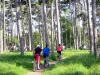 Bosque de Boulogne - Paseo en bicicleta por un sendero a la sombra de los árboles