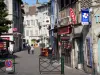 Bourg-en-Bresse - Rua comercial repleta de lojas e casas
