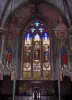 Bourganeuf - Dentro de la iglesia: vidrieras