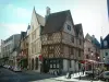Bourges - Casas da cidade, algumas em enxaimel