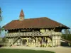 Bresse saboyana - Granja-Museo del Bosque: granja de Bresse sarracena chimenea, a corto