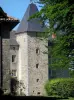 Brie castle - Facade of the fortified house, in the Périgord-Limousin Regional Nature Park
