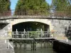 Canal del Garona - Bloqueo y puente de Mas-d'Agenais