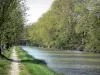 Canal del Medioda - Camino de sirga a lo largo del canal, en una zona verde