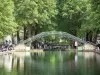 Canal de San Martín - Canal Saint-Martin marcada por esclusas y puentes