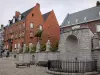 Cassel - Fountain and houses of the Grand'Place square