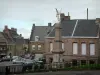 Cassel - War memorial and houses of the Grand'Place square