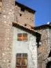 Castellane - Facades of houses in the old town