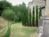 Castello di Cazeneuve - Cipressi ai piedi del castello