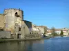 Castelnaudary - Great Basin of the Canal du Midi and facades of the town